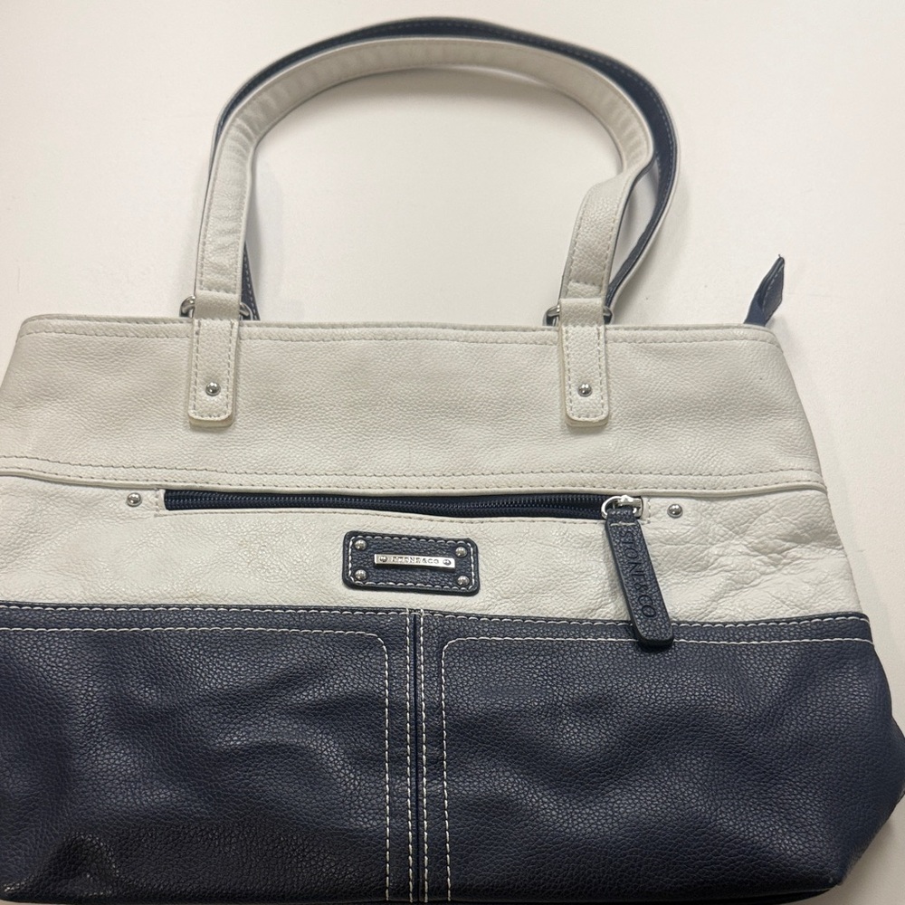 Stone & Co. Navy and White Shoulder Bag